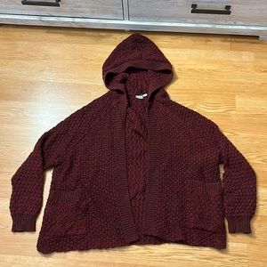 Garage Hooded Slouchy Cardigan